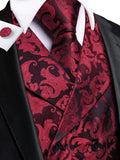 Funki Buys | Vests | Men's 4 Pcs Formal Floral Tie Vest Sets