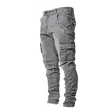 Men's Slim Fit Skinny Denim Jeans - Black - Skinny Jeans - 4XL - Polyester Denim - image 2
