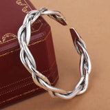 Men's Women's Viking Plait Bracelet - Silver - AL6122 - Adjustable - Alloy/Silver Plated - image 4