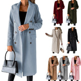 Funki Buys | Jackets | Women's Double Breasted Long Overcoat