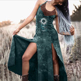 Women's Retro Vintage Gothic Dress - Blue - Cosplay Dress - 5XL - Polyester - image 6