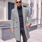 Men's Stylish Business Casual Overcoat - Grey - Jacket - 2XL - Polyester - image 1