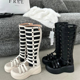 Women's Cut Out Gladiator Sandals - Black - Platform Sandals - 42 B - PU Leather - image 14