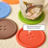 Button Shaped Silicone Coasters 5 Pcs - Medium - Silicone Rubber - image 16