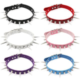 Women's Spike Collar Gothic Necklace - Black - Spike Collar Necklace - PU Leather - image 20