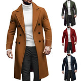 Men's Smart Business Casual Overcoats - Khaki - Jacket - 3XL - Polyester - image 1
