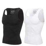 Men Gynecomastia Compression Shirt - Black/White - 2 PC Set - XXXL - Nylon Spandex - image 26