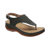 Women's Summer Slip On Sandals - Black - Slip On Sandals - 43 B - PU Leather - image 25
