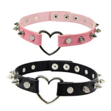 Women's Heart Choker Cosplay Collars - Black - Heart Choker - Medium - PU Leather - image 14