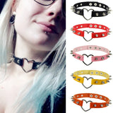 Women's Heart Choker Cosplay Collars - Black - Heart Choker - Medium - PU Leather - image 24