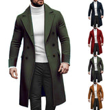 Men's Smart Business Casual Overcoats - Khaki - Jacket - 3XL - Polyester - image 18