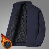 Men's Plus Size Casual Windbreak Coat - Dark Blue - Padded Jacket - 8XL 122.5-137.5 KG - Polyester - image 20