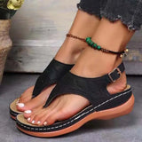 Women's Summer Slip On Sandals - Black - Slip On Sandals - 43 B - PU Leather - image 38