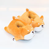 Women's Plush Soft Dog Slipper - Brown - Lying Firewood Dog Slippers - 45 B - Plush - image 6