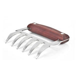 Stainless Steel Wood Meat Claws - Brown - 2pcs Meat Claws - Medium - Stainless Steel/Wood - image 18