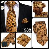 Men's 3 Pcs Elegant Formal Silk Tie Sets - Blue/Gray - SN3242 - One Size - Silk - image 30