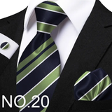 Funki Buys | Neckties | Men's 3 Pcs Striped Jacquard Tie Set
