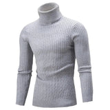 Men's High Neck Mock Neck Pullovers - Beige - Mock Neck Shirt - Asian 3XL(70-95Kg) - Polyester - image 5
