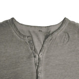 Men's Casual Long Sleeve Henly Shirt - Khaki - Long Sleeve Tee Shirt - 5XL - Polyester - image 32