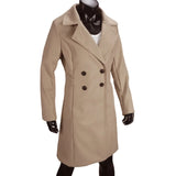 Women's Slim Fit Double Breast Overcoat - Khaki - Women's Jacket - XXXL - Polyester - image 21