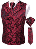 Funki Buys | Vests | Men's 4 Pcs Formal Floral Tie Vest Sets