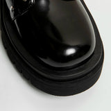 Women's Gothic Big Buckle Knee High Boot - Black - Boots - 10.5 B - PU Leather - image 9
