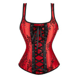 Women's Pretty Strappy Lace Up Corset - Purple - Corset Top - 6XL - Polyester - image 16