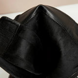 Women's Gothic Big Buckle Knee High Boot - Black - Boots - 10.5 B - PU Leather - image 11