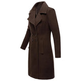 Women's Slim Fit Double Breast Overcoat - Khaki - Women's Jacket - XXXL - Polyester - image 14