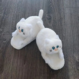 Women's Soft Cat Hug Slippers - White - Cat Slippers - 10 B - Plush - image 18