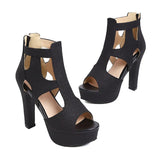 Women's Shimmery High Platform Sandals - Gold - 11.5cm / Sandals - 43 B - PU Leather - image 14