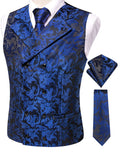 Funki Buys | Vests | Men's 4 Pcs Formal Floral Tie Vest Sets