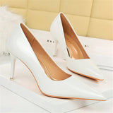 Women's Formal Mid-Heel Nude Scarpins - Nude - 10.5cm - Formal Stilettos - 43 B - PU Patent Leather - image 18