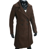 Women's Slim Fit Double Breast Overcoat - Khaki - Women's Jacket - XXXL - Polyester - image 15