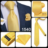Men's 3 Pcs Elegant Formal Silk Tie Sets - Blue/Gray - SN3242 - One Size - Silk - image 26