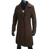 Women's Slim Fit Double Breast Overcoat - Khaki - Women's Jacket - XXXL - Polyester - image 13