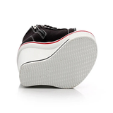 Women's Canvas Elevator Platform Sneaker - Black - Platform Sneakers - 43 B - Canvas - image 28