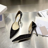 Women's Leather Sequin Glitter Bridal Shoe - Champaign - 4cm / Stilettos - 44 B - Genuine Leather - image 25