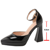 Women's Formal Dress Shoes Spool Heel - White - Shoes - 10.5 B - PU Leather - image 43