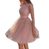 Women's Sequin Party Cocktail Dress - Pink - Party Dress - 5XL - Polyester - image 12