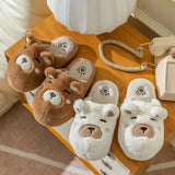 Women's Cute Novelty Funny Bear Slippers - White - Bear Slippers - 45 - image 11