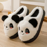 Women's Cute Cartoon Panda Slippers - Black - Slippers - 36-37 - Plush - image 11