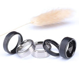 Black Titanium Wedding Band Ring 1 Pcs - Black - Wedding Band 4mm - 13 - Tungsten Carbide - image 17