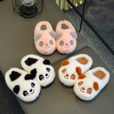 Women's Cute Cartoon Panda Slippers - Black - Slippers - 36-37 - Plush - image 23