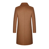 Men's Luxury Wool Blend Trench Coats - Tan / Trench Coat - 4XL - Polyester - image 15