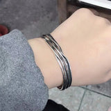 Men's Women's Nordic Layered Bracelet - Silver - AL6134 - Adjustable - Alloy/Silver Plated - image 5