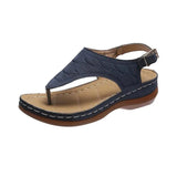 Women's Summer Slip On Sandals - Blue - Slip On Sandals - 43 B - PU Leather - image 9
