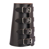 Unisex Leather Gauntlet Bracelets - Black - Gauntlet Bracelet - Medium - PU Leather - image 7