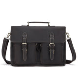 Messenger Bags Men's Leather Laptop Bag - Coffee - Men's Bag - Large - Genuine Leather - image 41