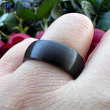 Tungsten Brushed Bands 8mm 6mm - Black - Wedding Band 8mm - 13 - Tungsten - image 7